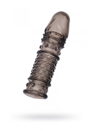 Насадка на пенис XLover by TOYFA, для увеличения размера, TPE, черный прозрачный, 13,5 см Насадка на пенис XLover by TOYFA, для увеличения размера, TPE, черный прозрачный, 13,5 см