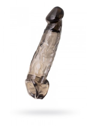 Насадка Toyfa XLover, для увеличения размера, TPE, черная прозрачная, 19.5 см Насадка Toyfa XLover, для увеличения размера, TPE, черная прозрачная, 19.5 см