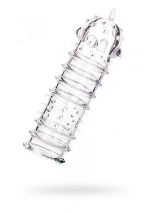 Насадка на пенис TOYFA A-Toys , TPR, Прозрачный, 15,3 см