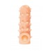 Насадка реалистичная KOKOS NUDE SLEEVE с дополнительной стимуляцией, TPE, телесная, 10 см