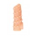 Насадка реалистичная KOKOS NUDE SLEEVE с дополнительной стимуляцией, TPE, телесная, 10 см