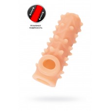 Насадка реалистичная KOKOS NUDE SLEEVE с дополнительной стимуляцией, TPE, телесная, 10 см