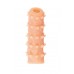 Насадка реалистичная KOKOS NUDE SLEEVE с дополнительной стимуляцией, TPE, телесная, 10 см