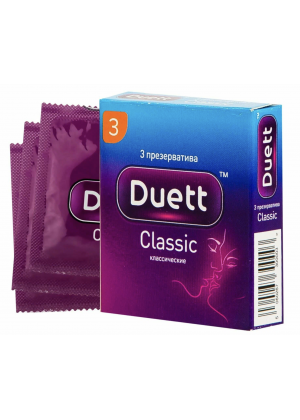 Презервативы Duett Classic, классические, 3 шт.