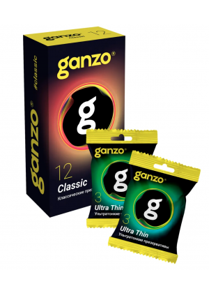Презервативы Ganzo, classic, классические, латекс, двойная смазка, 18,5 см, 5,2 см, 12 шт. Презервативы Ganzo, classic, классические, латекс, двойная смазка, 18,5 см, 5,2 см, 12 шт.