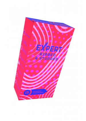 Презервативы EXPERT Ribbed-Studded, ребристо-точечный, 15 шт Презервативы EXPERT Ribbed-Studded, ребристо-точечный, 15 шт