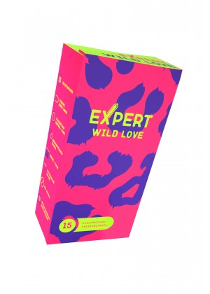Презервативы EXPERT Wild Love , ребристые с точками, 15 шт Презервативы EXPERT Wild Love , ребристые с точками, 15 шт
