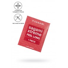 Презервативы Sagami, xtreme, feel long, латекс, 19 см, 5,2 см, 1 шт.