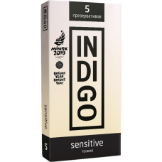 Ультратонкие презервативы из натурального латекса, Indigo Sensitive, 5 шт.