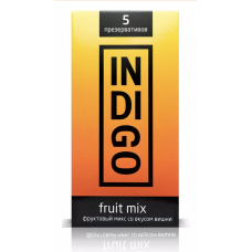 Презервативы из натурального латекса, Indigo Fruit mix, фруктовый микс со вкусом вишни, 5 шт.