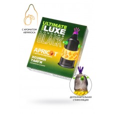 Стимулирующий презерватив с усиками с ароматом абрикоса, LUXE BLACK ULTIMATE ХОЗЯИН ТАЙГИ, 1 шт