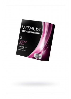 Презервативы Vitalis, premium, ультратонкие, 18 см, 5,3 см, 3 шт.