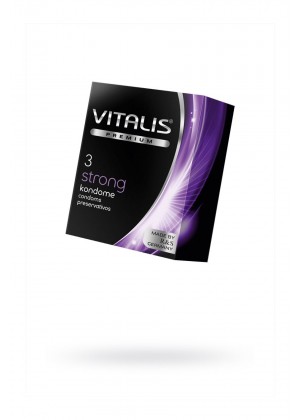 Презервативы Vitalis, premium, ультрапрочные, 18 см, 5,3 см, 3 шт.