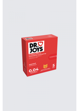 Презервативы DR JOYS, сверхпрочные, (ультратонкие) неощутимая толщина 0.02 мм, 5 шт.