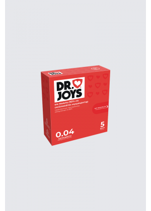 Презервативы DR JOYS, сверхпрочные, (тонкие) классическая толщина 0.04 мм, 5 шт.