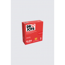 Презервативы DR JOYS, сверхпрочные, точечные, эффект кошачьего языка, 0.04 мм, 5 шт.