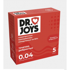 Презервативы DR JOYS, сверхпрочные, (тонкие) классическая толщина 0.04 мм, 5 шт.