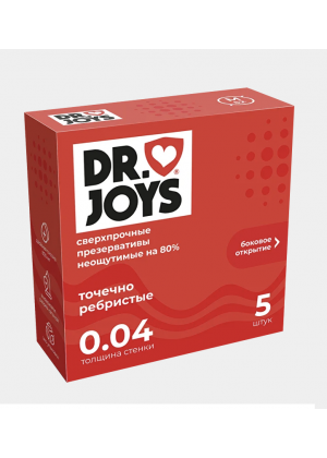 Презервативы DR JOYS, сверхпрочные, (тонкие) классическая толщина 0.04 мм, 5 шт.