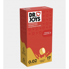 Презервативы DR JOYS, сверхпрочные, (ультратонкие) неощутимая толщина 0.02 мм, с ароматом банана, 17 шт.