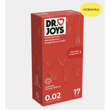 Презервативы DR JOYS, сверхпрочные, тройная смазка, 0.02 мм, 17 шт.
