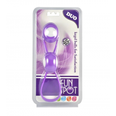 Вагинальные шарики со смещенным центром тяжести, Fun Spot, фиолетово-белые