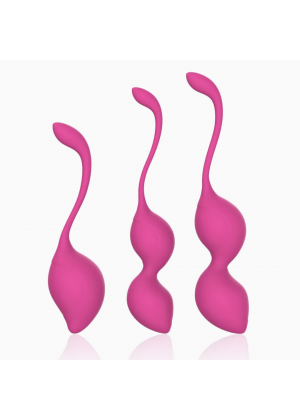 Набор вагинальных шариков, Grina, 3 шарика, розовые Набор вагинальных шариков, Grina, 3 шарика, розовые