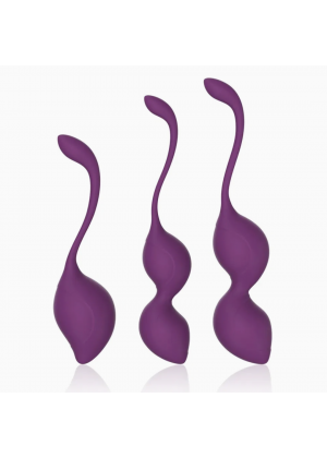 Набор вагинальных шариков, Grina, 3 шарика, фиолетовые Набор вагинальных шариков, Grina, 3 шарика, фиолетовые