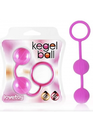 Вагинальные шарики со смещенным центром тяжести, Love Toy, розовые Вагинальные шарики со смещенным центром тяжести, Love Toy, розовые