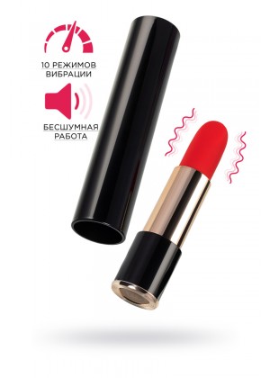 Минивибратор L'Eroina Merlo, ABS пластик, черный, 10,5 см