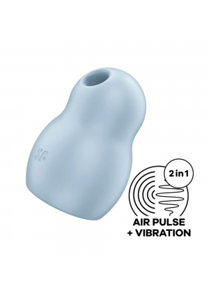 Вакуумный стимулятор клитора с вибрацией Pro To Go 1, голубой, 9 см