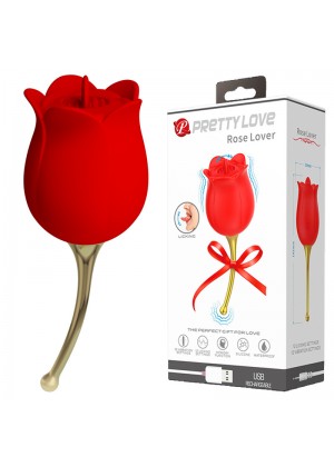Клиторальный стимулятор с вибрацией, Rose lover, 14,2 см