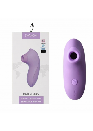 Интерактивный клиторальный стимулятор Pulse Lite Neo от SVAKOM, лавандовый Интерактивный клиторальный стимулятор Pulse Lite Neo от SVAKOM, лавандовый