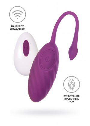 Виброяйцо A-Toys by TOYFA Purr, силикон, фиолетовый, 18 см