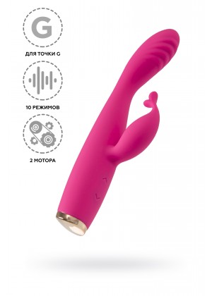 Вибратор для точки G с клиторальной стимуляцией Let it G, G-Hawker, силикон, розовый, 19,5 см Вибратор для точки G с клиторальной стимуляцией Let it G, G-Hawker, силикон, розовый, 19,5 см