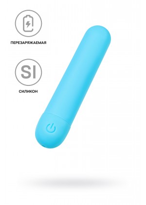Вибропуля A-Toys by TOYFA MURR, силикон, голубой, 10 см