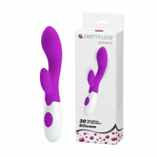 Вагинально-клиторальный вибратор, Baile «Pretty Love Brighty», фиолетовый, 21 см