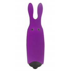 Карманный вибратор-кролик, Rabbit Adrien Lastic, фиолетовый, 8,5 см