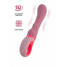 Вибратор Flovetta ROSE, силикон, розовый, 19 см