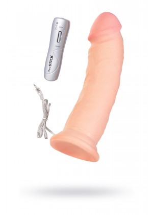 Реалистичный вибратор TOYFA RealStick Elite Vibro, TPR, телесный, 7 режимов вибрации, 21 см