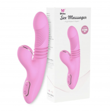 Нереалистичный вибратор для двойной стимуляции с функцией UP/DOWN, Dibe Olivia, розовый