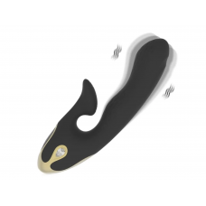 Нереалистичный вибратор для двойной стимуляции, Sally, черный