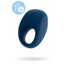 Эрекционное кольцо на пенис Strong One Connect App, силикон, синий, 7 см.