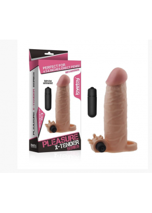 Насадка на член, с вибрацией, LOVE TOY Pleasure X-Tender Series