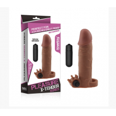 Насадка на член, с вибрацией, LOVE TOY Pleasure X-Tender Series