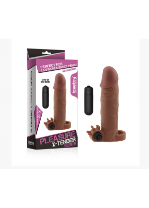 Насадка на член, с вибрацией, LOVE TOY Pleasure X-Tender Series